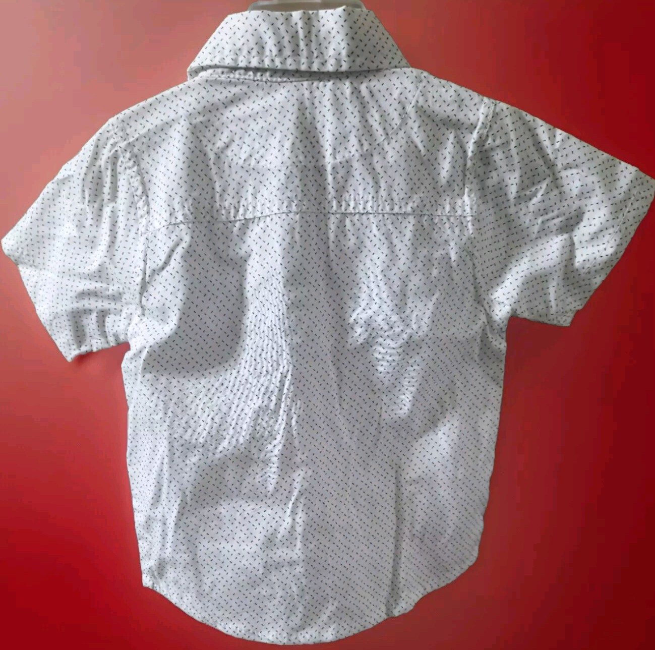 U.S. Polo Assn Boys Sz 2T Toddler White Shirt Red Pony Button Down Short Sleeve