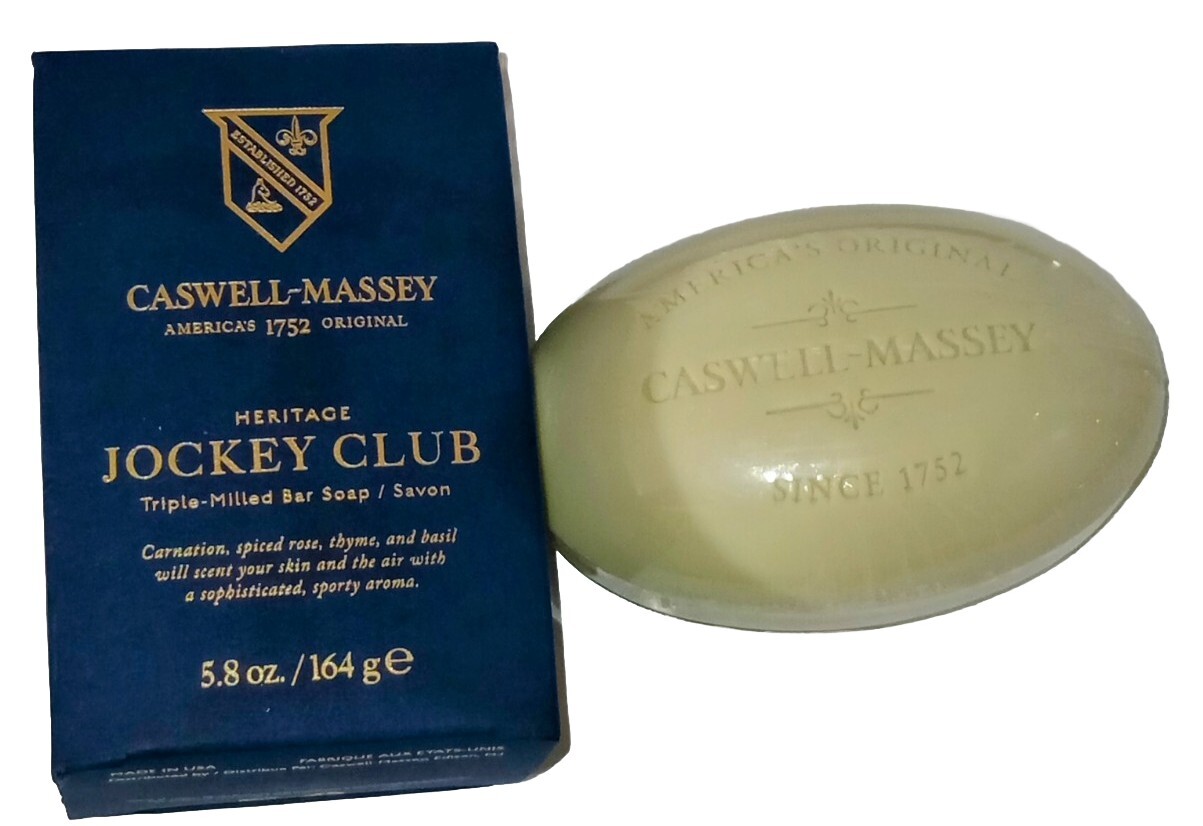 Caswell Massey Heritage JOCKEY CLUB Triple Milled Single Bar Soap 5.8oz*Sealed*.