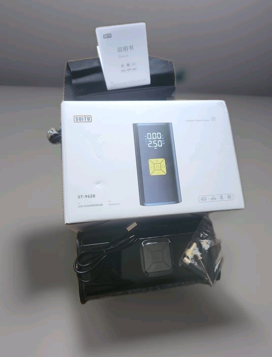 Suitu ST-9620 Air Compressor Intelligent Digital Display 150Psi 12V 30L/Min