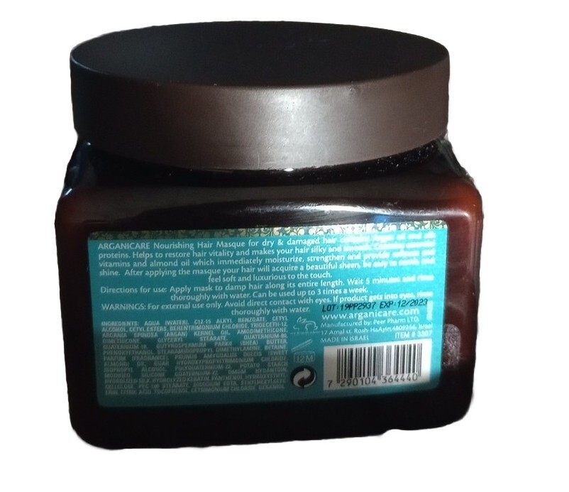 Arganicare Natural Hair Masque For Dry & Damage Hair 500ml (16.9 oz.) .