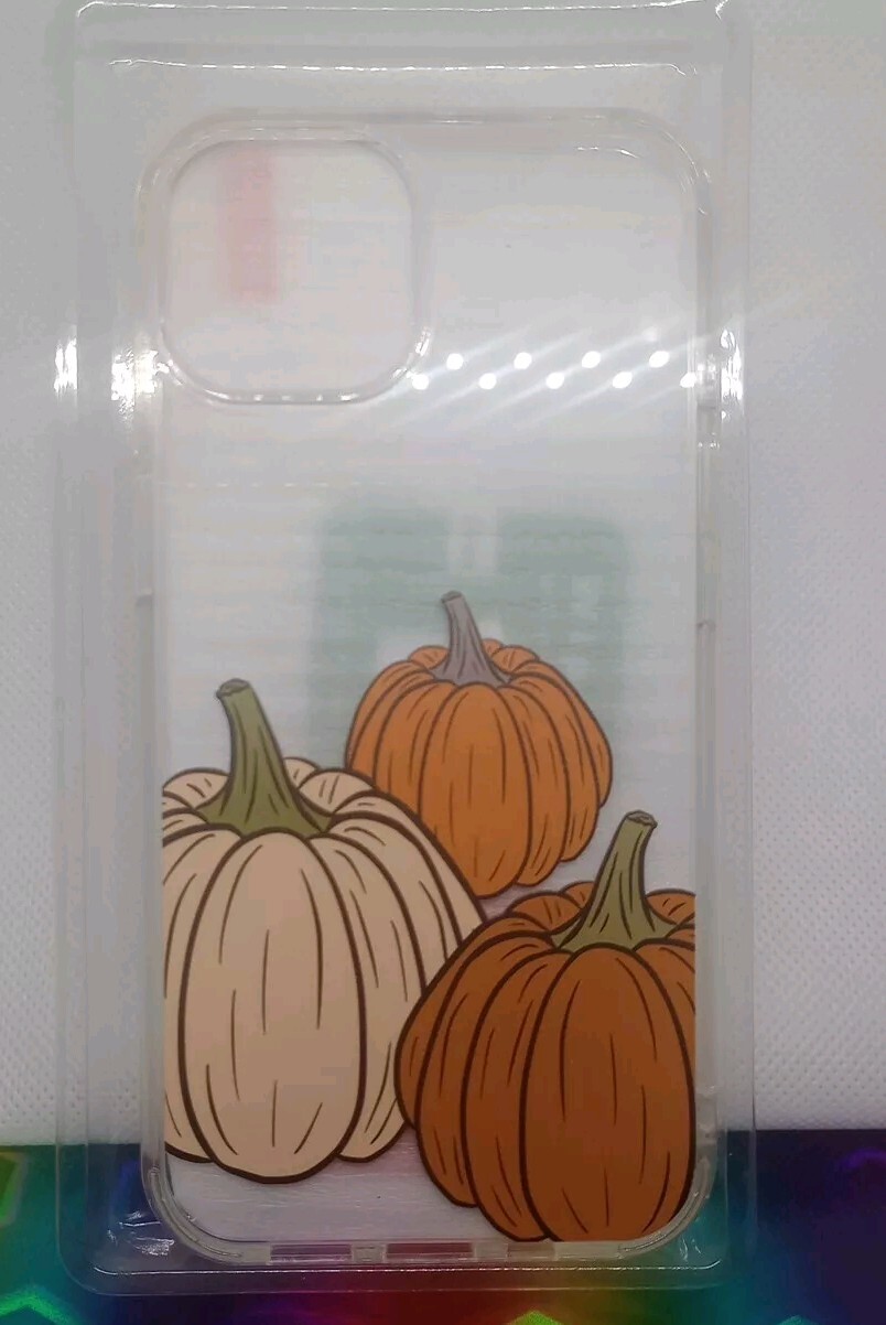 Luhouri Renzhi Clear(3Pumpkin) Phone Case For iPhone 14 6.1 W/ Screen Protector.