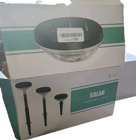 SOLAR PATHWAY LIGHT, 6 Lights Open BOX.