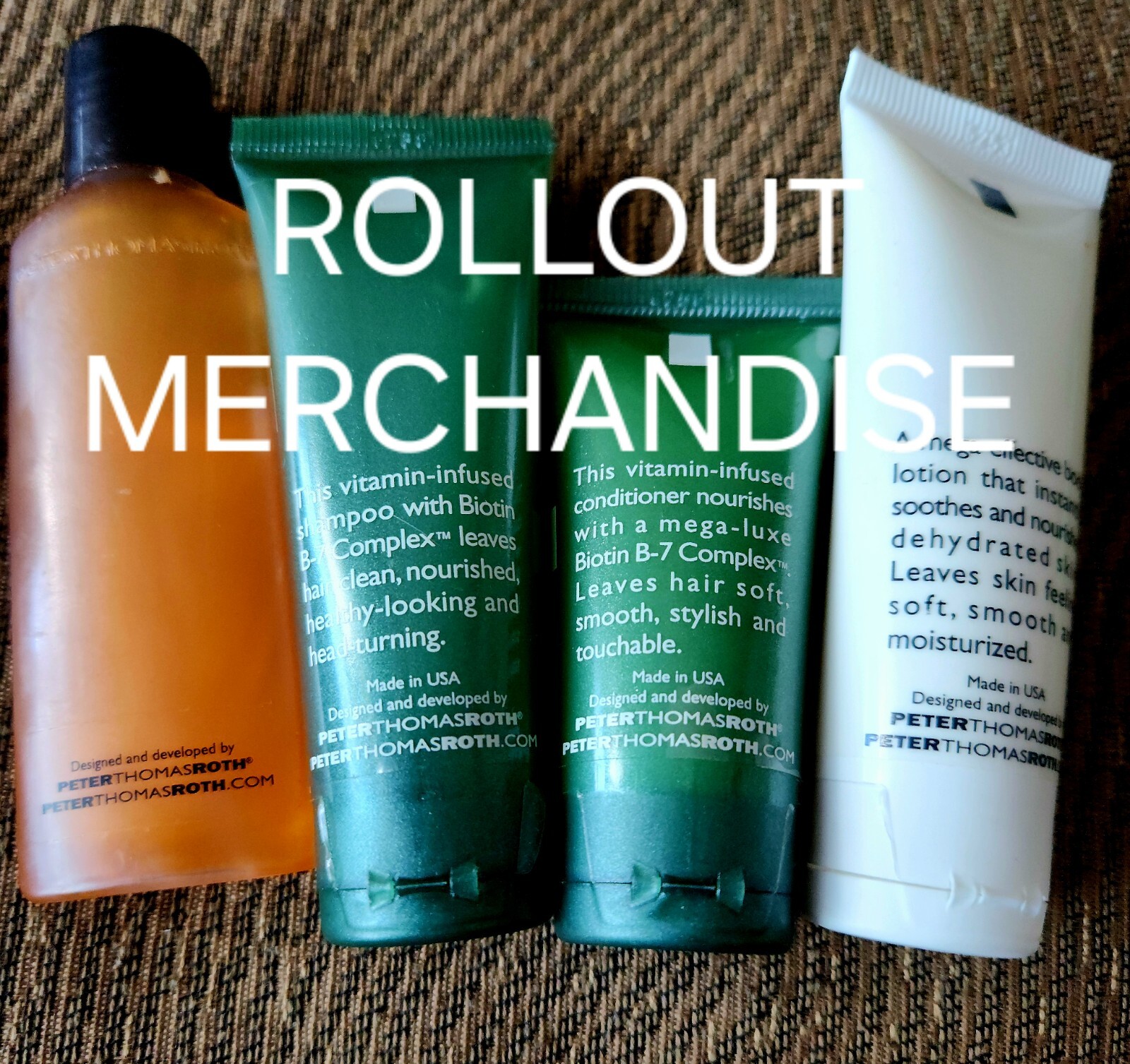 PETER THOMAS ROTH Shampoo Conditioner Body Wash & Lotion Travel Sizes(4pc Lot)