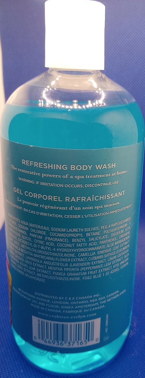 New Crabtree & Evelyn La Source Refreshing Body Wash 16.9 oz 500 ml RARE