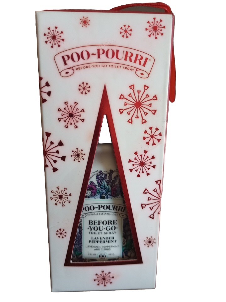 Poo-Pourri Merry Before-You-Go Spritzmas Spray Lavender & Peppermint 2oz NIB.