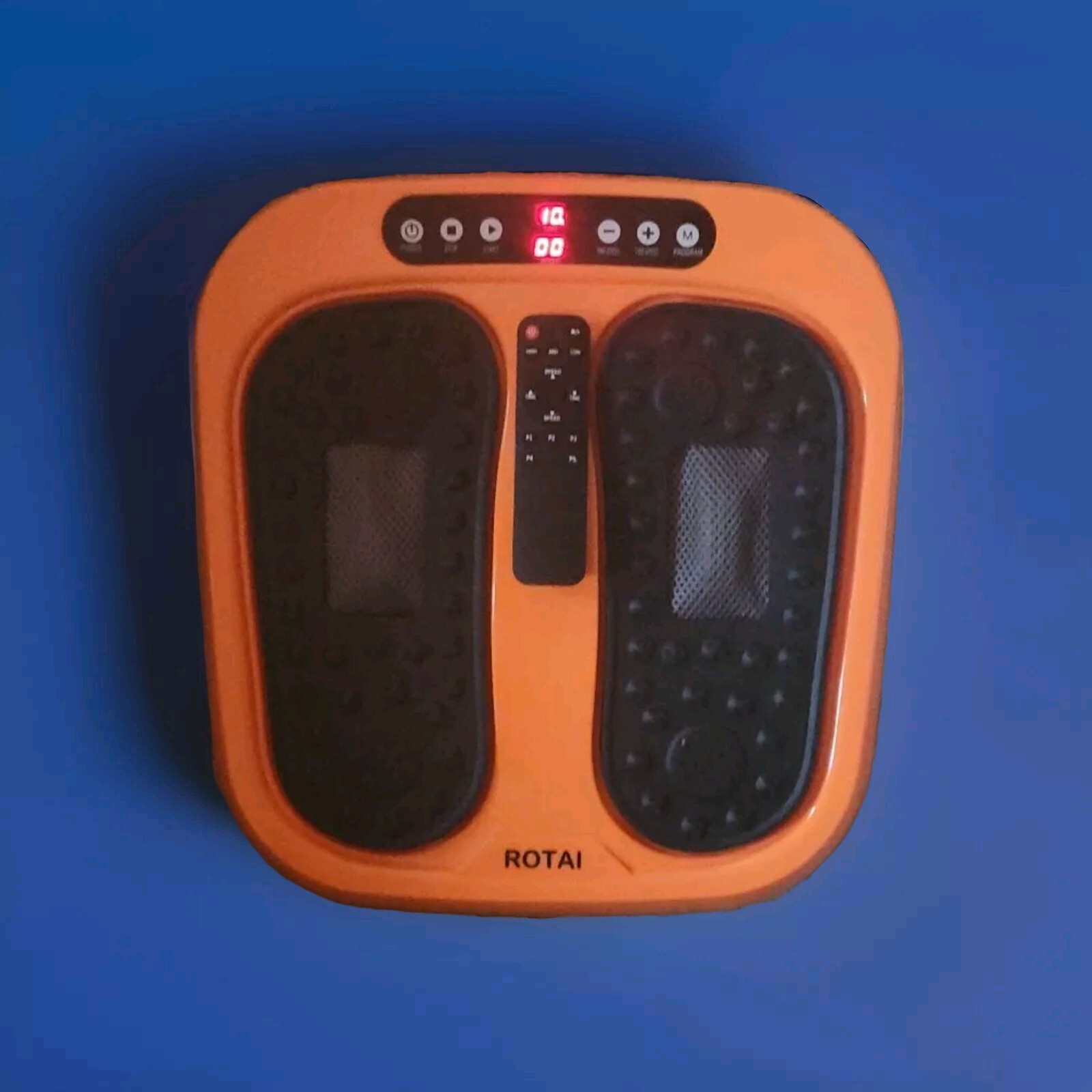 ROTAI Foot Massager Vibrating Platform Rotating Acupressure For Feet Legs Orange