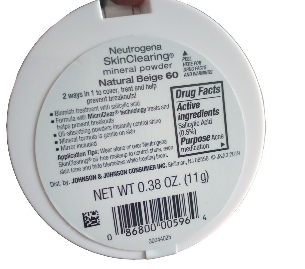 Neutrogena SkinClearing Mineral Powder  #60 Natural Beige, MicroClear Technology