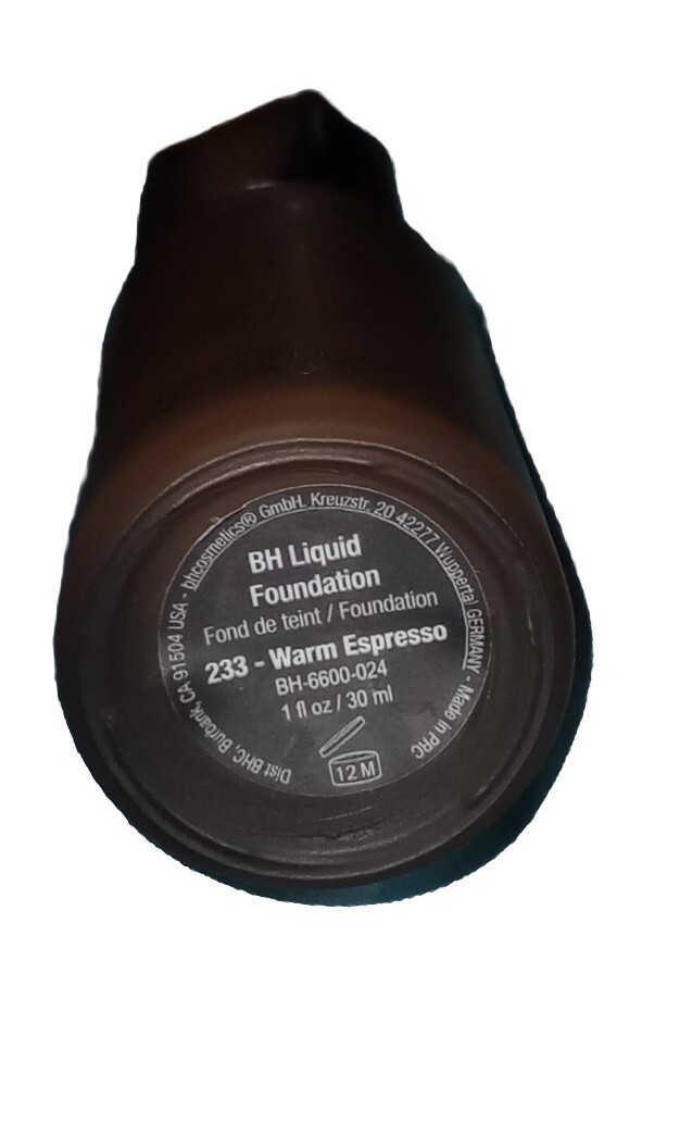 BH Cosmetics Complexion Collection Liquid Foundation Warm Espresso #233, 1oz.