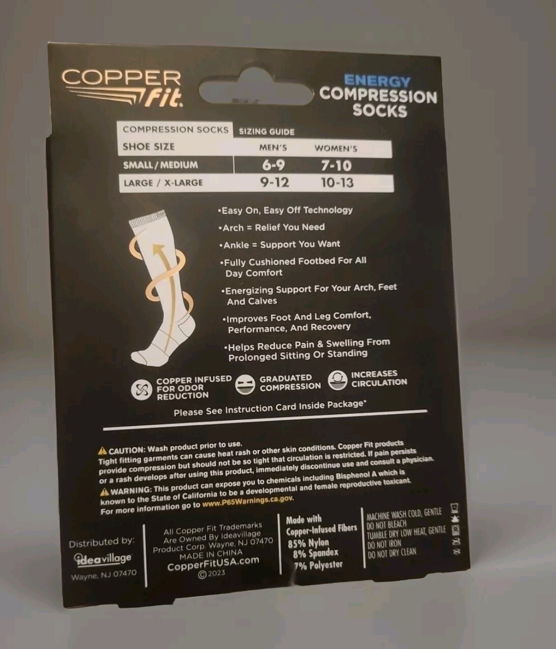 Copper Energy Fit Compression Socks. L/XL