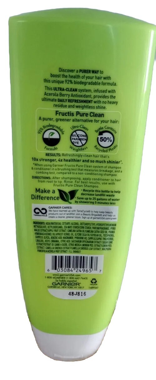 Garnier Fructis Pure Clean Normal Hair ￼Conditioner 13 Fl Oz discontinued ￼new