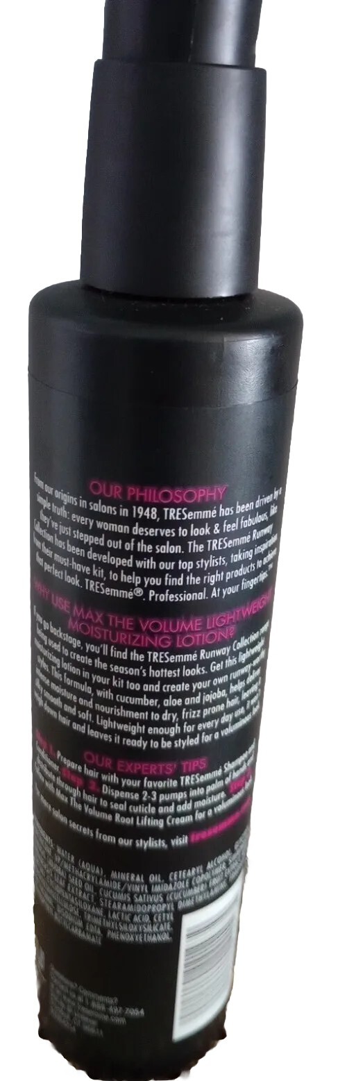 TRESemme MAX THE VOLUME  Lightweight Moisturizing Lotion 7.3 Oz New Old Stock
