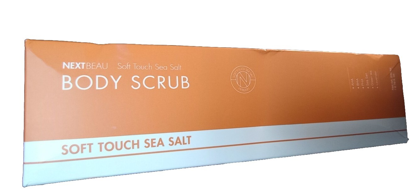 NextBeau Soft Touch Sea Salt Body Scrub 6.76oz/200ml.NIB EXP 2026*FAST SHIPPING*