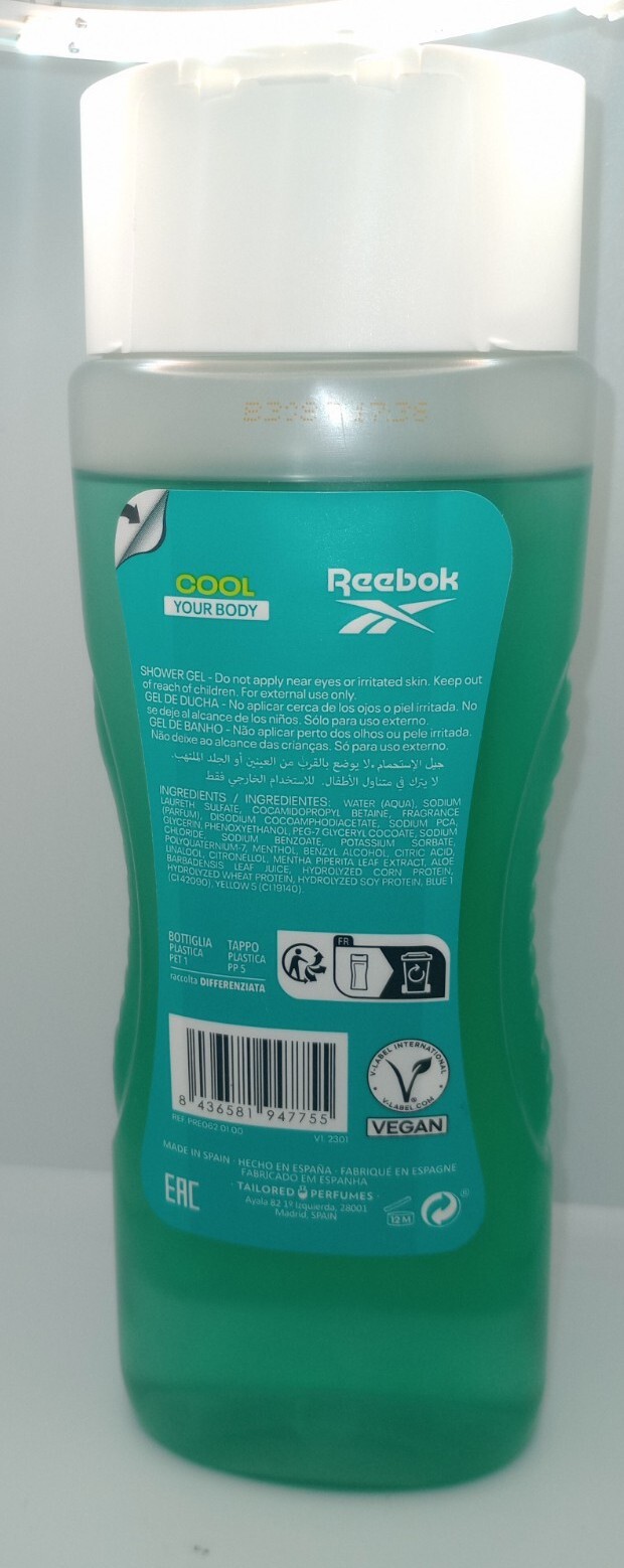 Reebok Cool Your Body Shower Gel 13.6 Fl. Oz