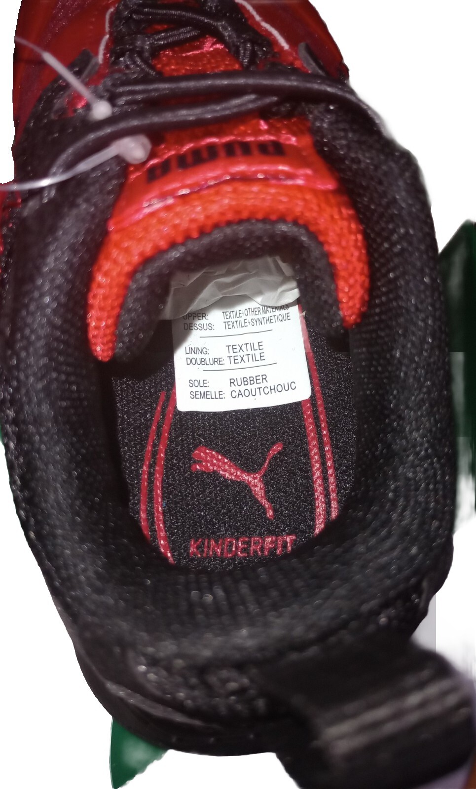 Puma Mirage KinderFit 38275701 Red/Black Toddler Boy Running Casual Shoe Sz 6C.