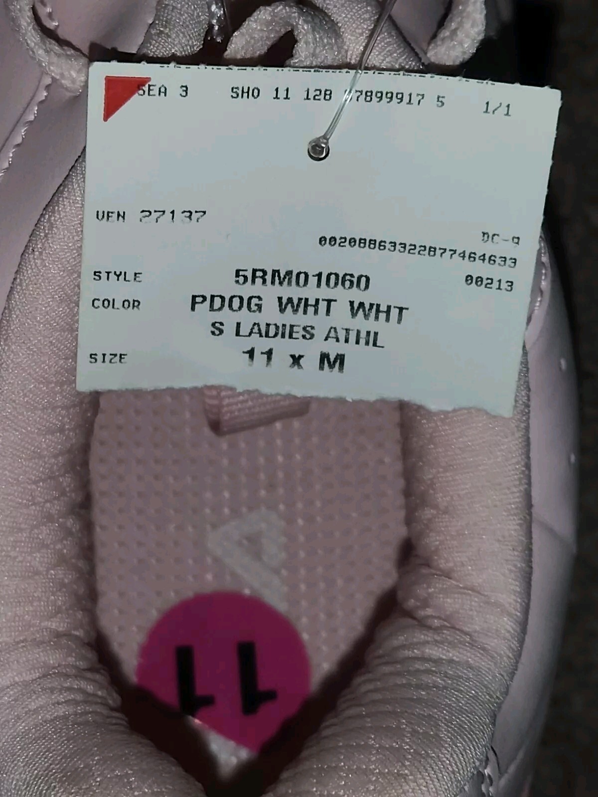 Fila Womens PDOD Wht Wht Faux Leather Athletic Fitness Shoes Size 11 NWT.