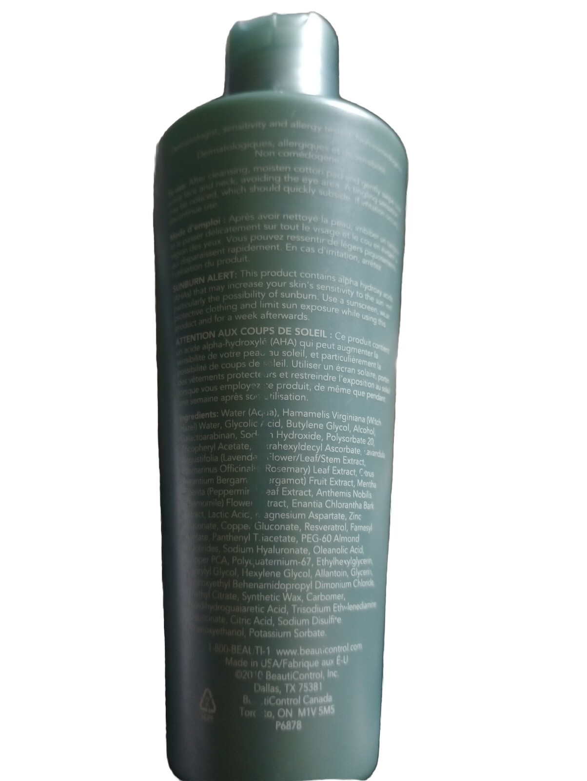 BeautiControl Facial Spa Regeneration Tonic with AHAs 6.7oz.-Discontinued