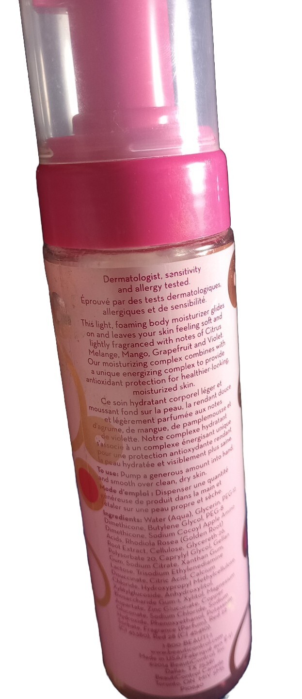 BeautiControl Pop Of Pink Foaming Body Moisturizer 7fl.oz ^ FULL SIZE