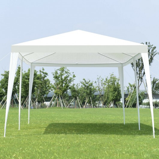 10 x 20 Feet Waterproof Canopy Tent with Tent Peg and Wind Rope – Color: White