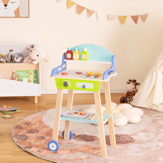 Kid’s Pretend Barbecue Grill Play Set – Color: Multicolor